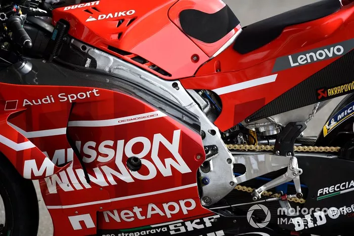 Detalle del bastidor de la Ducati