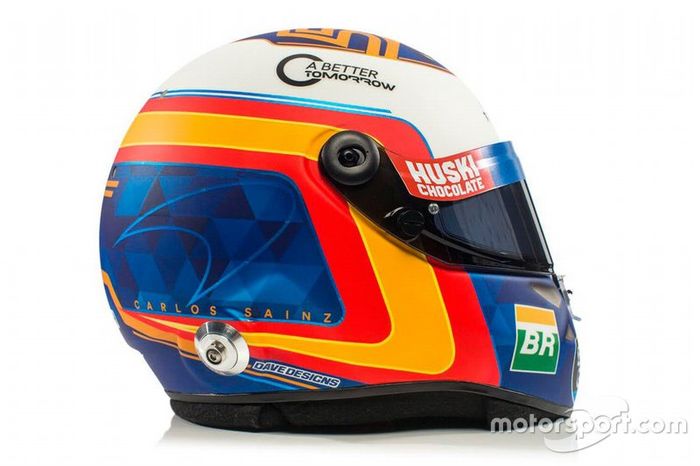 El casco de Carlos Sainz con McLaren para 2019