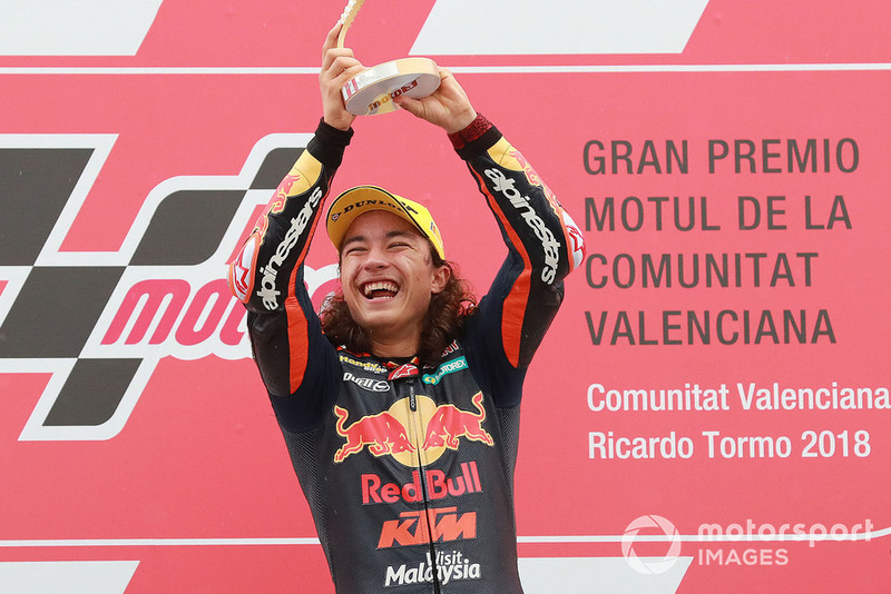 Podium: race winner Can Oncu, Red Bull KTM Ajo