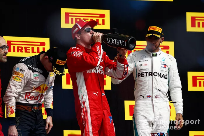 Podio:  ganador de la carrera Kimi Raikkonen, Ferrari 