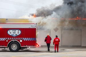 Fire at Daytona on Wednesday - Practice day