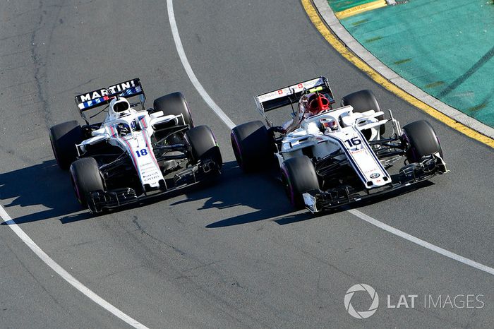 Charles Leclerc, Sauber C37 y Sergey Sirotkin, Williams FW41