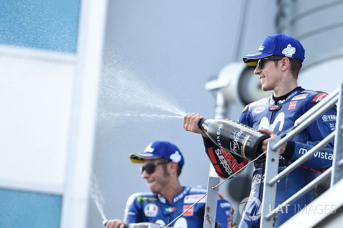 Podio: tercer clasificado Maverick Viñales, Yamaha Factory Racing