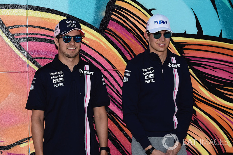 Sergio Perez, Force India ed Esteban Ocon, Force India F1