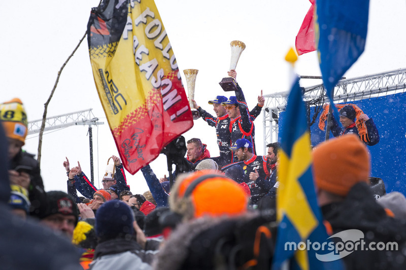 Los ganadores del Rally de Suecia 2018: Neuville, Nicolas Gilsoul, Hyundai i20 WRC, Hyundai Motorsport