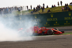 Accrochage entre Max Verstappen, Red Bull Racing RB14 et Sebastian Vettel, Ferrari SF71H