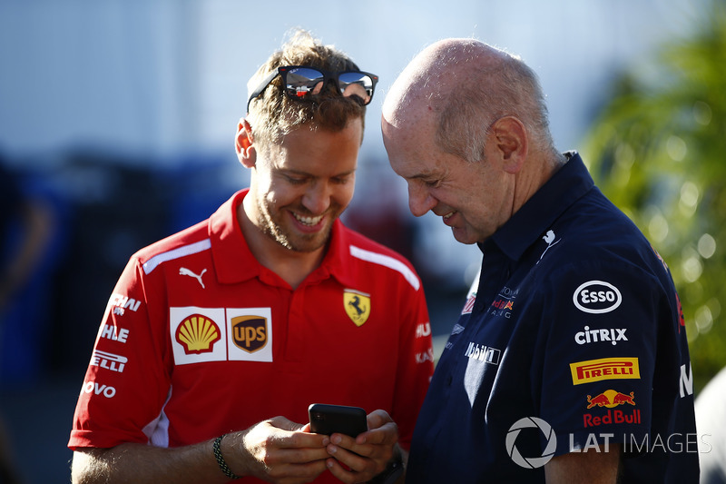 Себастьян Феттель, Ferrari, технічний дриектор Red Bull Racing Едріан Ньюі