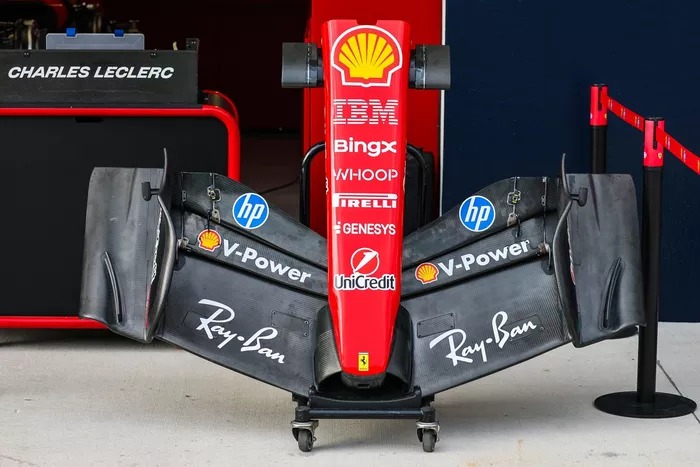Football The Ferrari front wing