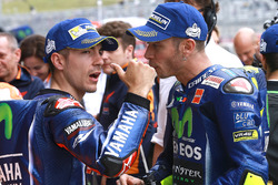 Maverick Viñales, Yamaha Factory Racing; Valentino Rossi, Yamaha Factory Racing