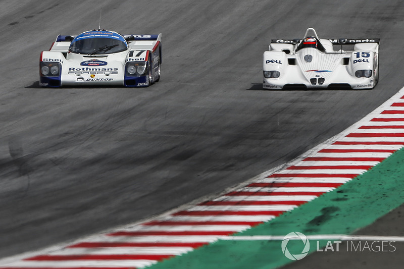 Hans-Joachim Stuck, Porsche 962C y Gerhard Berger, BMW V12 LMR