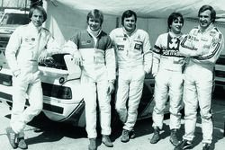 Jacques Laffite, Didier Peroni, Alan Jones, Nelson Piquet, Carlos Reutemann