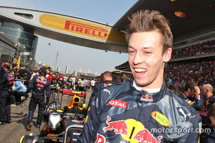 Daniil Kvyat, Red Bull Racing on the grid
