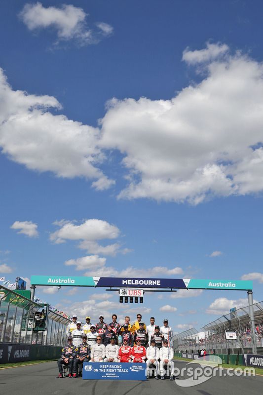 The drivers start of season group photograph