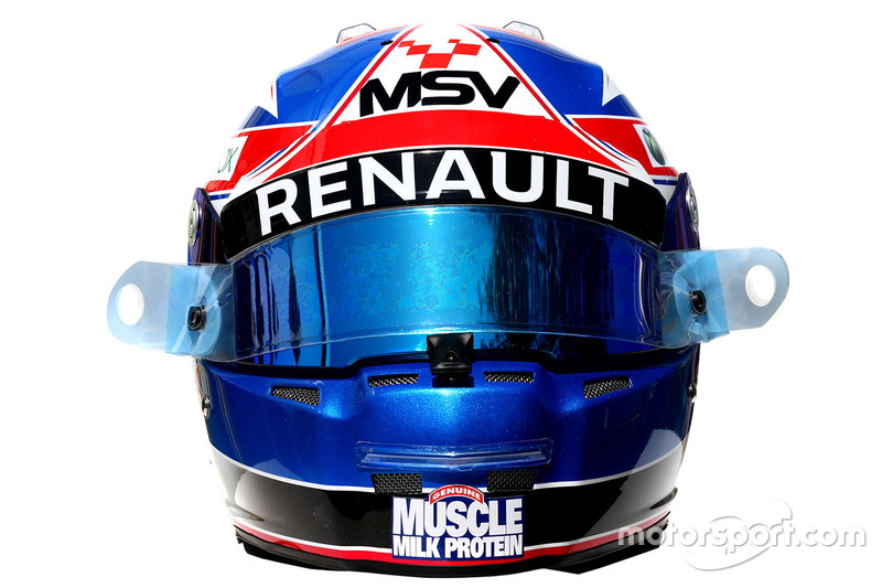 The helmet of Jolyon Palmer, Renault Sport F1 Team