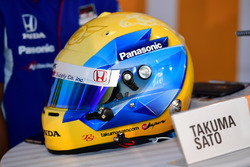 Takuma Sato, A.J. Foyt Enterprises Honda helmet