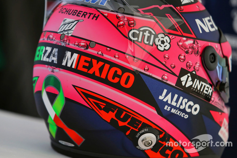 Capacete de Sergio Perez, Sahara Force India F1