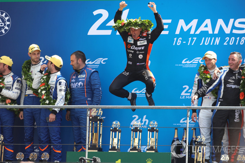 LMP2 podium: Roman Rusinov, G-Drive Racing