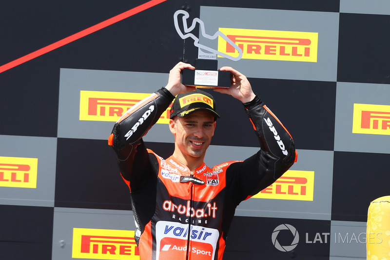 Podium: Marco Melandri, Aruba.it Racing-Ducati SBK Team