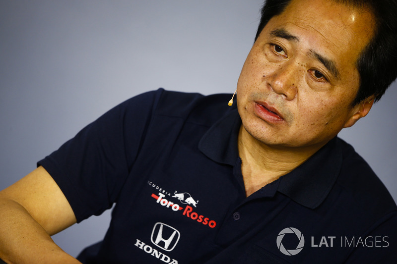 Toyoharu Tanabe, Direktur Teknis Honda F1, saat sesi konferensi pers team principal