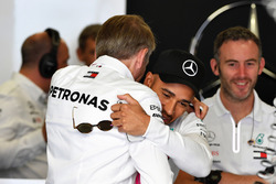 Lewis Hamilton, Mercedes-AMG F1 and Thomas Weber, Member of the Board of Management