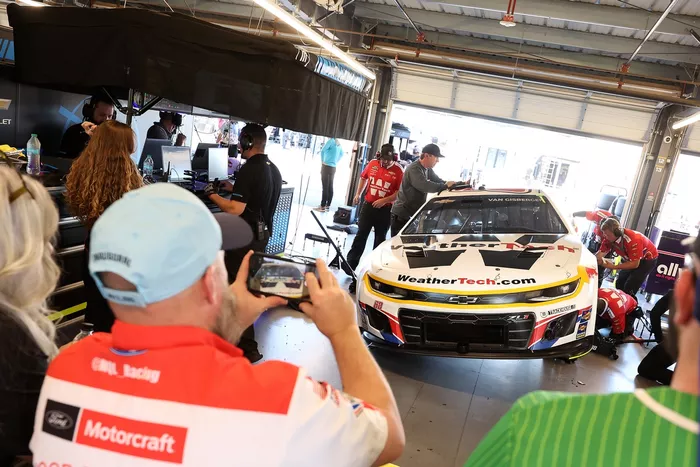 Fans in the garage area