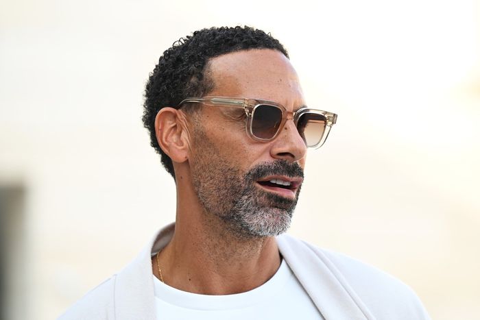Rio Ferdinand arrives in the Paddock