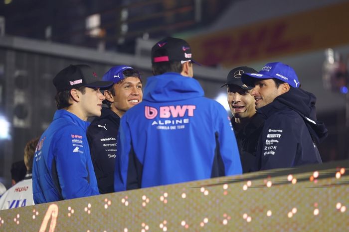 George Russell, Mercedes, Pierre Gasly, Alpine, Carlos Sainz, Williams, Alexander Albon, Williams, Franco Colapinto, Alpine