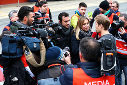 Nico Rosberg with the media