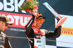 Podium: ganador, Marco Melandri, Ducati Team