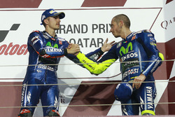 Podium: 1. Maverick Viñales, Yamaha Factory Racing; 3. Valentino Rossi, Yamaha Factory Racing