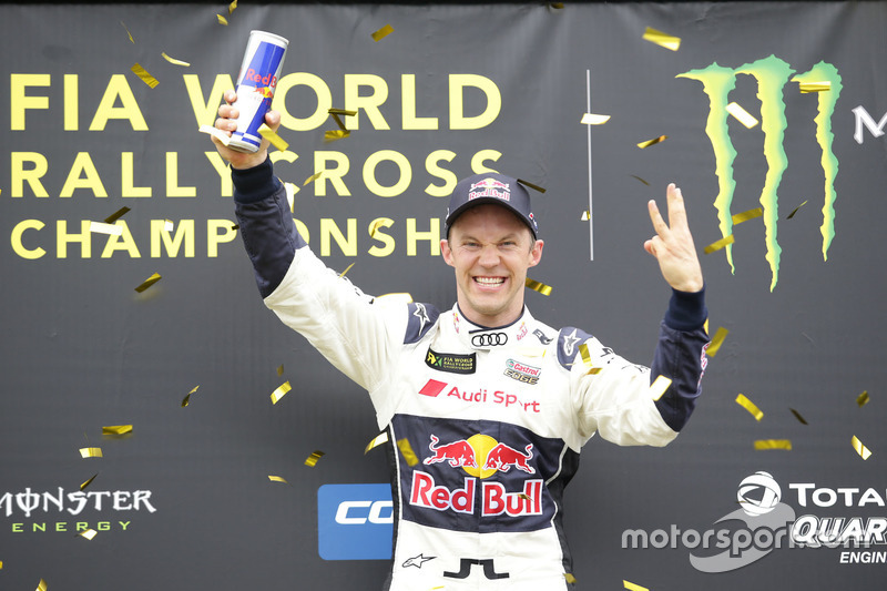 Podium: Winner Mattias Ekström, EKS, Audi S1 EKS RX Quattro