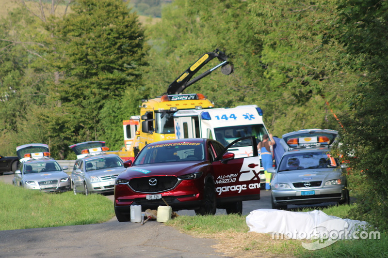 Scene of the accident, Martin Wittwer, Peugeot 205, ACS