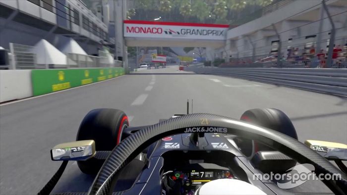 F1 2019 durante una vuelta al revés en Mónaco
