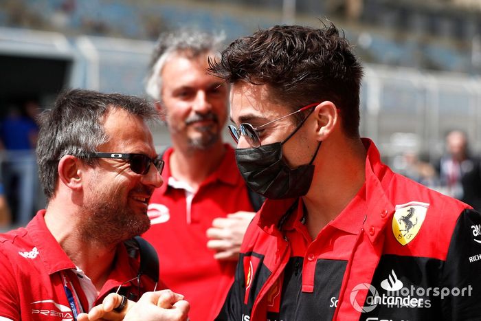 Charles Leclerc, Ferrari habla con la prensa