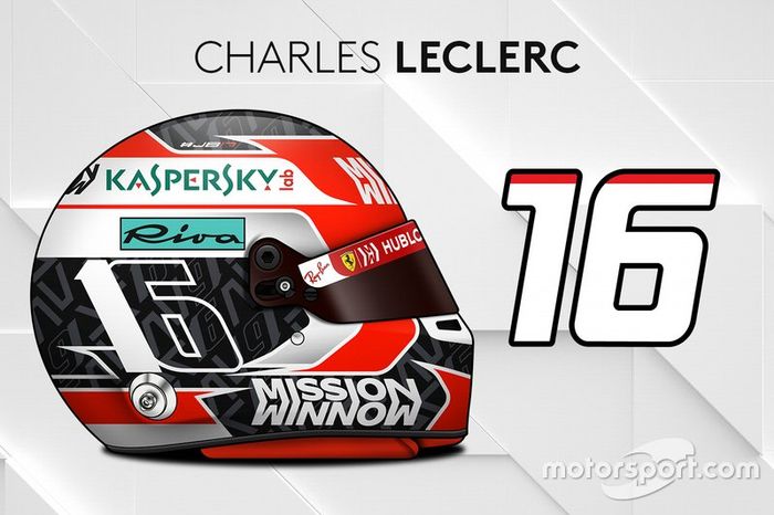 El casco 2019 de Charles Leclerc