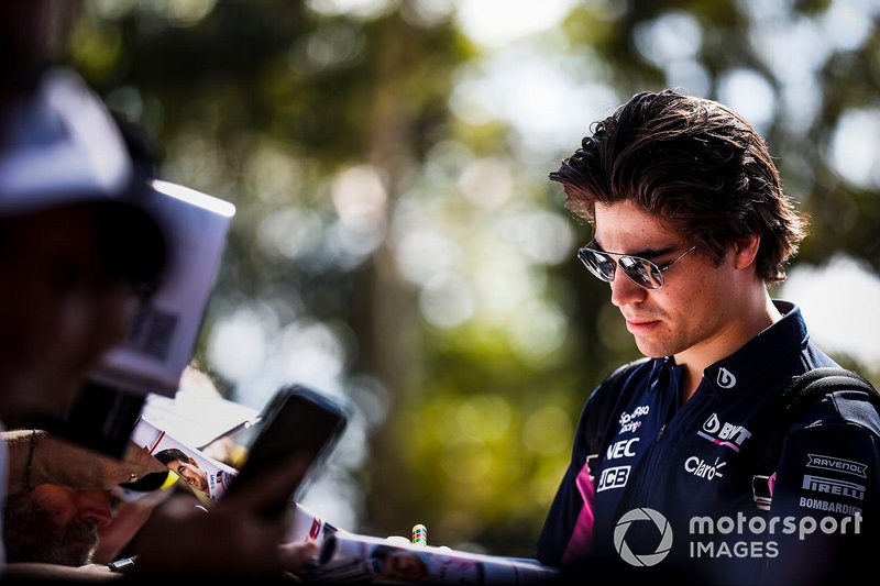 Lance Stroll, Racing Point signs an autograph for a fan
