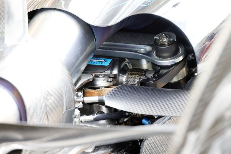 Mercedes F1 W15 rear suspension detail