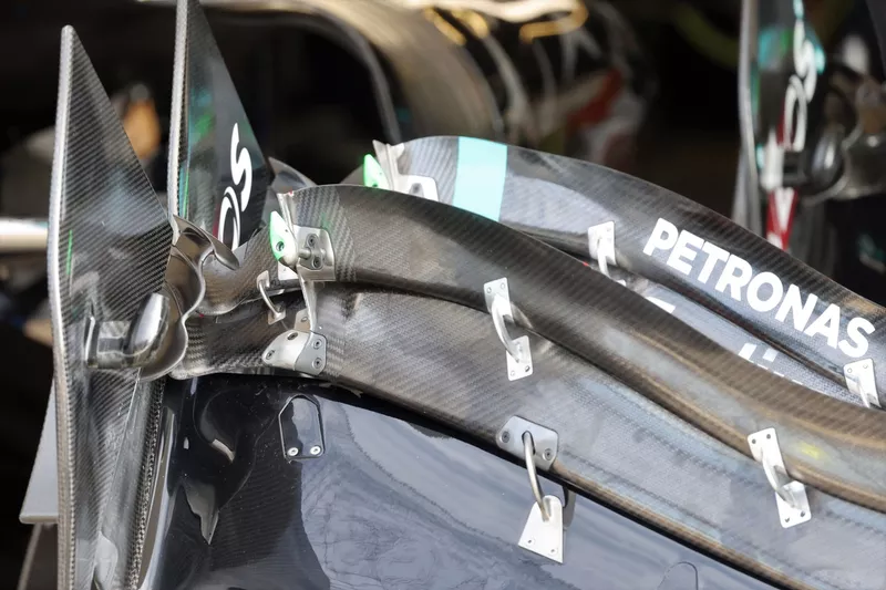 Mercedes F1 W15 front wing detail