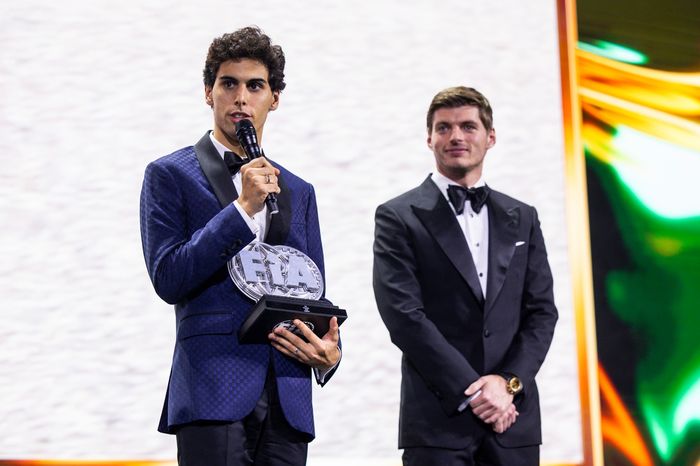 Gabriel Bortoleto, FIA Rookie of the Year, Max Verstappen, Red Bull Racing
