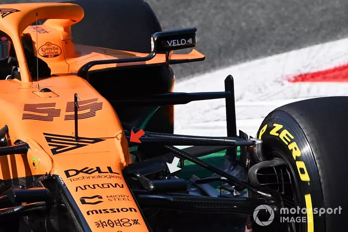 McLaren MCL35 detalle de la cámara