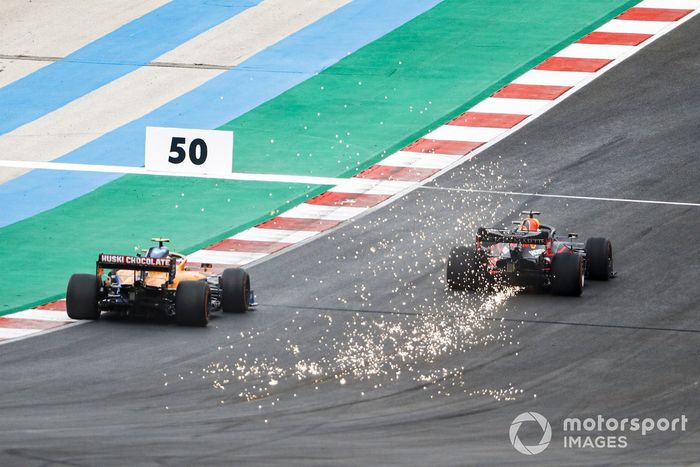 Max Verstappen, Red Bull Racing RB16, Lando Norris, McLaren MCL35