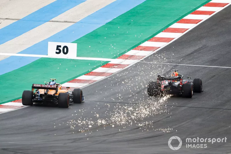 Max Verstappen, Red Bull Racing RB16, Lando Norris, McLaren MCL35