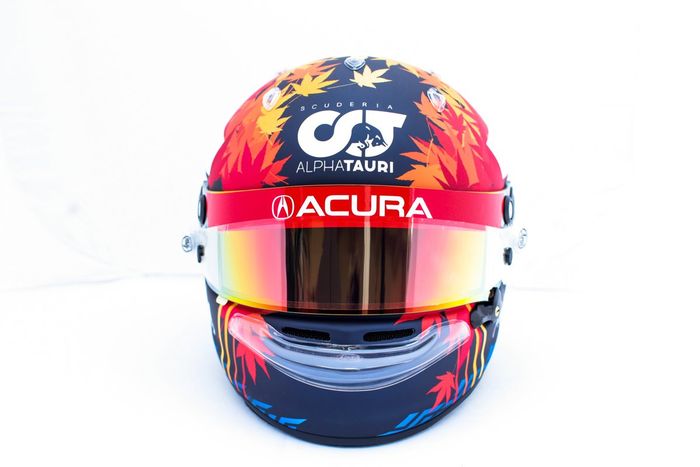 El casco de Yuki Tsunoda, AlphaTauri, para el GP de Estados Unidos 2021