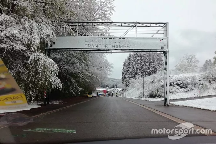 Nieve en Spa-Francorchamps