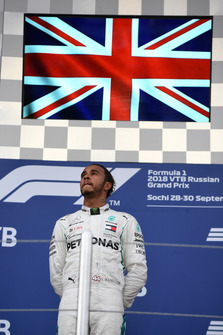 Lewis Hamilton, Mercedes AMG F1, sul podio