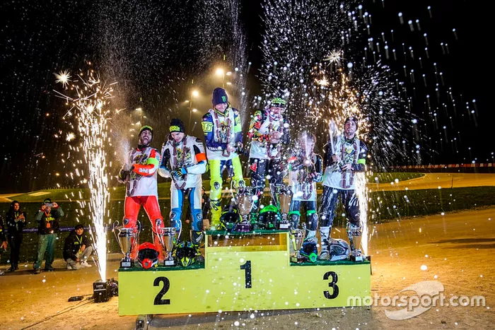 Ganadores: Mattia Pasini y Lorenzo Baldassarri, Valentino Rossi y Franco Morbidelli, Dennis Foggia y Federico Fuligni