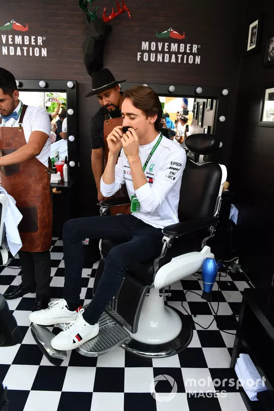 Esteban Gutierrez at Movember Barbers shop 