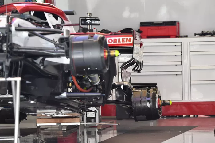 Detalle del conducto de freno trasero del Alfa Romeo Racing C41