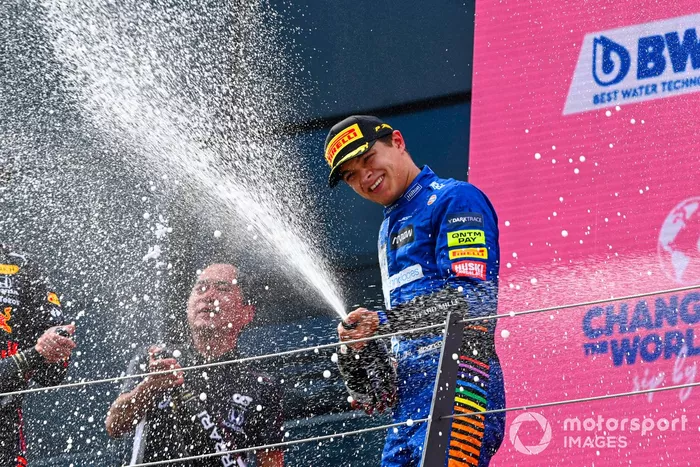 Podio: tercer lugar Lando Norris, McLaren