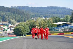 Sebastian Vettel, Ferrari walks the track